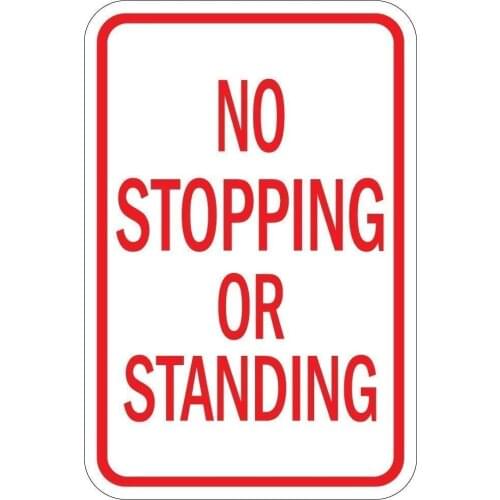 No Stopping Or Standing Safety Pet Gift Retro Metal Tin Sign Plaque Poster Wall Decor Art Shabby Chic Gift