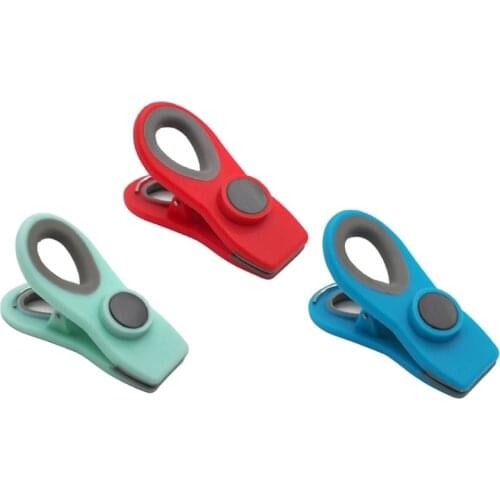 One Piece Multifunctional Refrigerator Magnet Sticker Magnetic Bag Clip Food Snack Bag Fresh-keeping Clip Sealer Household Goods