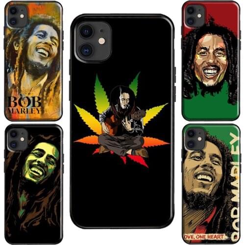 Bob Marley Case For iPhone 11 Pro Max XS X XR 6S 7 8 Plus SE 2020 For iPhone 12 Pro Max mini Coque