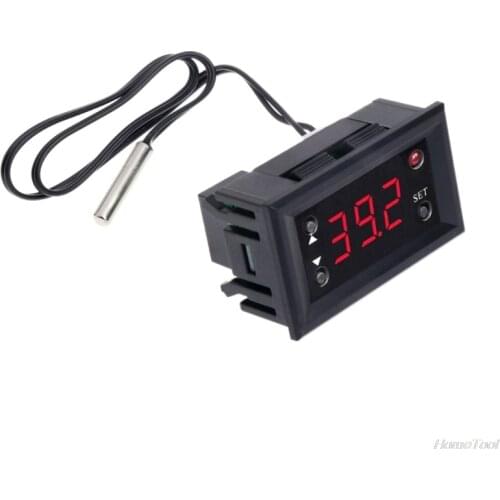 W1218 Digital Thermostat DC12V Temperature Controller For Incubator w/ Probe Red M06 21 Dropshipping