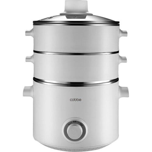 Electric Food Steamer Multi-Functional Three-Layer Large Capacity Steamer Breakfast Machine Steamer Food Warmer Stainless Steel
