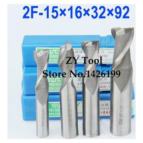 5pcs/set 15.0MM 2 Flute HSS&Aluminium endmill milling cutter CNC Bit Milling Machine tools Cutting tools.Lathe Tool,router bit