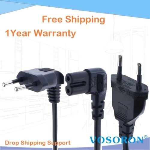 300cm Figure 8 AC power cord Schuko CEE7/16 EU type right angled to IEC C7 Power lead cable for samsung Philips Sony LED TV
