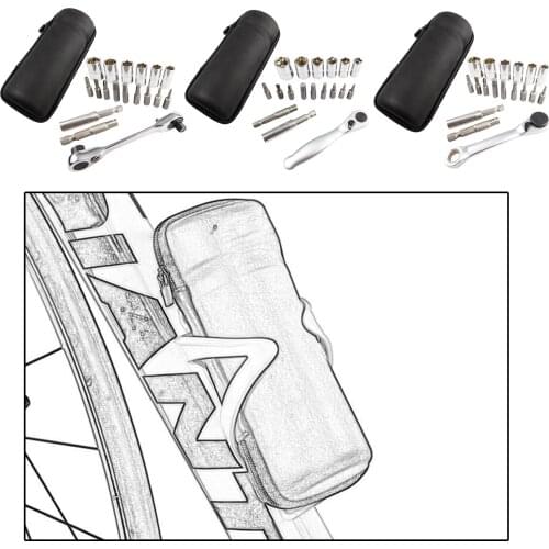 Ratchet Wrench Metal Bike Repairing Tool Sleeve Kit for MTB Bicycle Maintenance Accessories