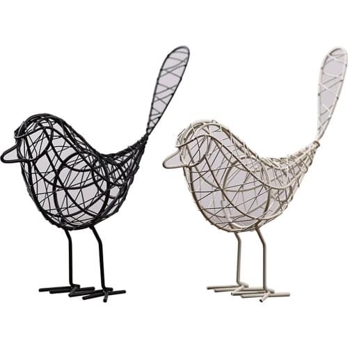 Wrought Iron Bird Crafts Desktop Iron Bird Decoration Handmade Animal Metal Ornament For Home Office Photography Props