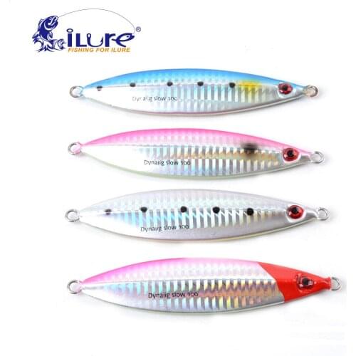 ILure Metal jig Lure Sea Fishing Lead Jig 30g 40g 60g 100g 130g 160g Metal Plate Slow Jigging Lead Bass Baits Artificial Bait