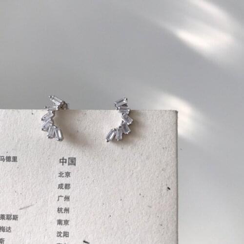 Fashion Feather Stud Earrings for Women Wedding Party Jewelry Angle Wing CZ Stone Earrings Leaf Brincos Christmas Gifts