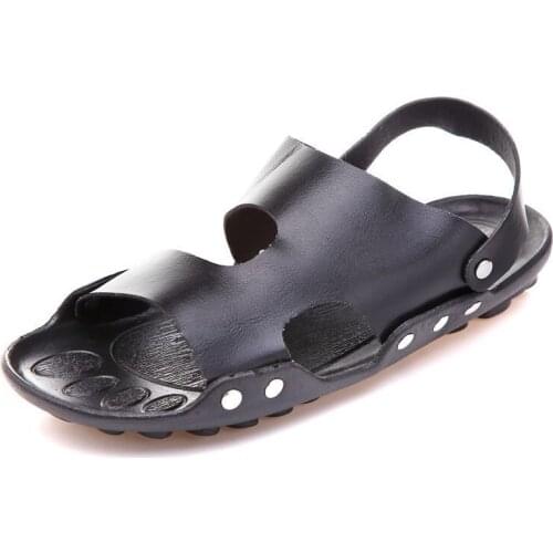 2021 Summer New Flat Slip on Soft Bottom Sandals Men Fashion Non-slip Slippers for Male Comfortable Chic Sandy Beach Men Sandals