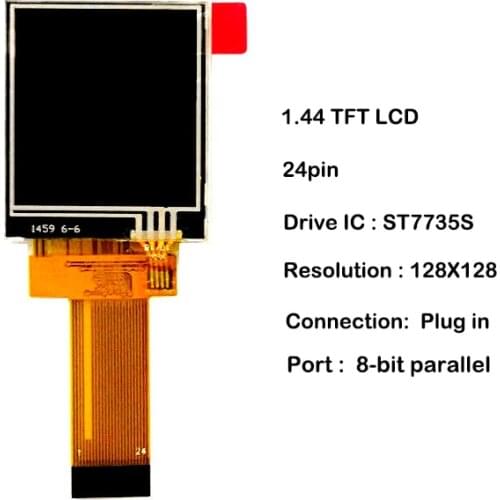 TFT 1.44inch LCD color screen Plug-in 128*160 8-bit parallel port ST7735S drive LCD Screen
