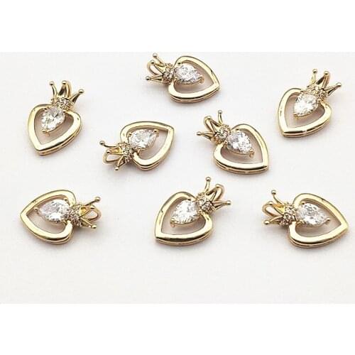New arrival! 21x14mm 50pcs Cubic Zirconia Heart shape Charm for Hand Made Earrings DIY parts,Jewelry Findings & Components