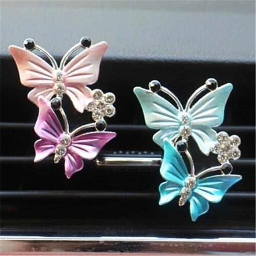 Air Freshener Butterfly Car-styling Car Perfume Natural Smell Air Conditioner Outlet Clip Fragrance Auto Accessories