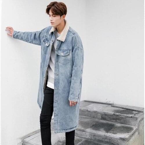 SHIERXI Men's Denim Parkas