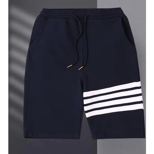 2021 Summer Men Women Shorts Cotton High Quality Striped Fashion Loose Sport Short Trouser Casual Jogging