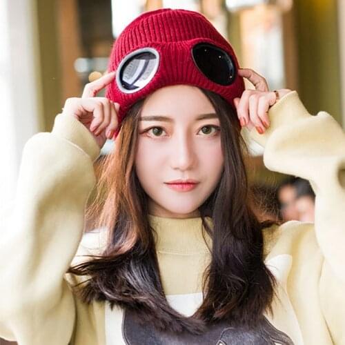 Sports Hiking Ski Cap Unisex Wool Autumn Winter Heat Keeper Knitted Goggles Thermal Warm Ear Snow Cold Protector Sports Cap