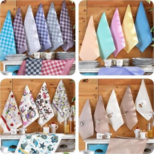 Turkish Quality 5/6/8Pcs Kitchen Hand Towels Hanging Cloth Cotton Toilet Bathroom Cleaning Tools Absorbent Household Accessories