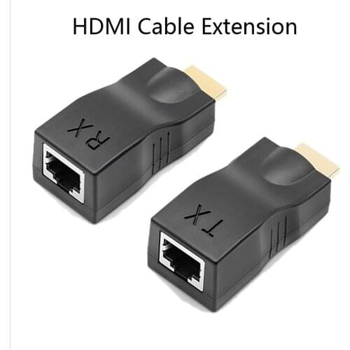HDMI Extender HDMI Extension 4K 3D HDTV Up To 30m Over CAT5e / 6 UTP LAN Ethernet Cable RJ45 Ports LAN Network Adapter