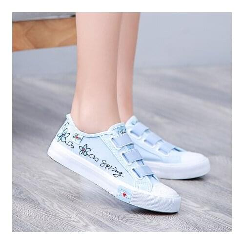 Women Shoes 2020 New Spring Summer Fashion Hand Painted Canvas Shoes Sweet Comfortable Girls Student Casual Shoes Ladies Flats