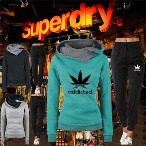 2021 New Fashion Tracksuit for Women Clothes Two Piece Set Hoodies Sweatshirt Top and Pants Casual Ensemble Femme jogging Suits