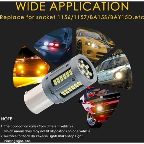 2pcs 1156 BA15S P21W 1157 T20 T25 LED 84SMD 7440 Car Turn Signal Reverse Brake Light Bulb led lights for car accessories