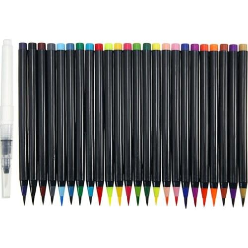 36 Colors Pigment Painting Markers Art Oil Watercolor Drawing Brush Sketch Manga Pen Non-toxic Children School Painting Supply