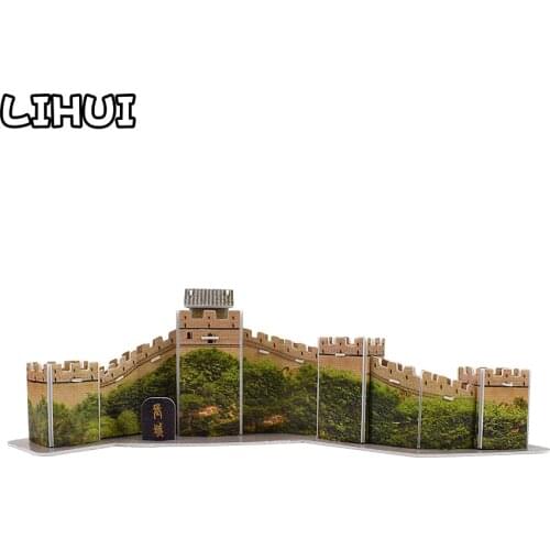 China The Great Wall 3D Puzzle DIY Assembly Model Toys for Children Travel Souvenir World Architecture Jigsaw Toy Kids Gifts Fun
