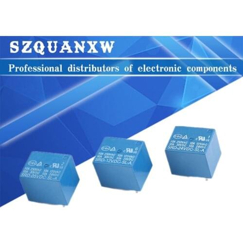 5PCS/lot 4pin 5pin Relays SRD-05VDC-SL-A SRD-12VDC-SL-A SRD-24VDC-SL-A SRD-48VDC-SL-A 05V 12V 24V 48V