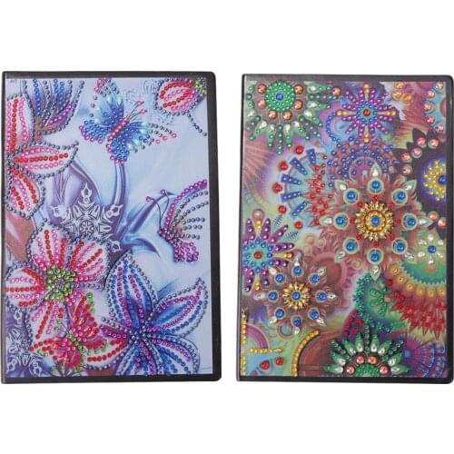 50 Pages A5 Wireless Strip Diary Book Partially Printing Special Shaped Drill Notepad DIY Diamond Painting Mosaic Notebook Craft
