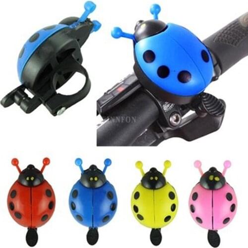 500Pcs/Lot Hot ! Lovely Kid Beetle Ladybug Ring Bicycle Bell For Cycling Bicycle Bike Ride Horn Alarm Bike Trumpet Horn
