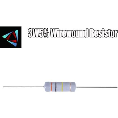 8pcs 3W5% Wirewound Resistor +-5% 1E 0.1E 10E 2E ohm