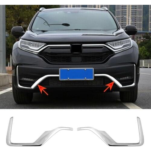 ABS Chrome Front bumper fog lamp Moulding trim Strips For Honda CR-V 2020-2021 Car modification