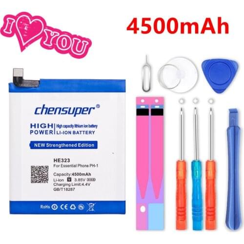 High capacity 100% New 4500mAh HE323 Battery for Essential Phone PH-1 Batteries + free gfit