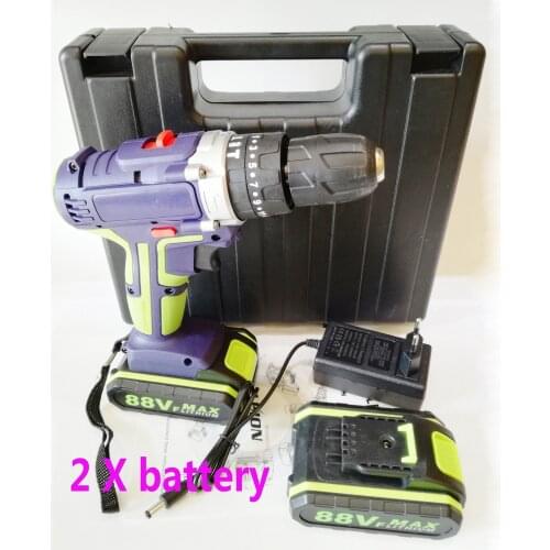 Cordless Screwdriver Electric Woodworking Drill 2 Lithium-ion Battery 2 Speed Hand Driver Wrench Power Tool