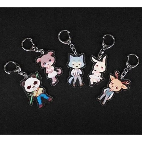 Anime Beastars Keychain Acrylic High Quality Keychain Key Ring Regis Louise Springs Multiple Character Keychains