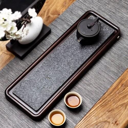 Dry Bubble Tea Tray Drainage Bamboo Vintage Japanese Kung Fu Tea Tray Eco Friendly Bandeja Madera Household Products DG50CP