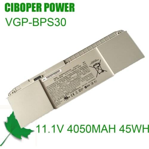 Ciboper Laptop Battery VGP-BPS30 11.1V/4050MAH/45WH For SVT11 SVT13 T11 T13 SVT131 SVT131A11T SV-T1115FD SV-T1115FG Notebook
