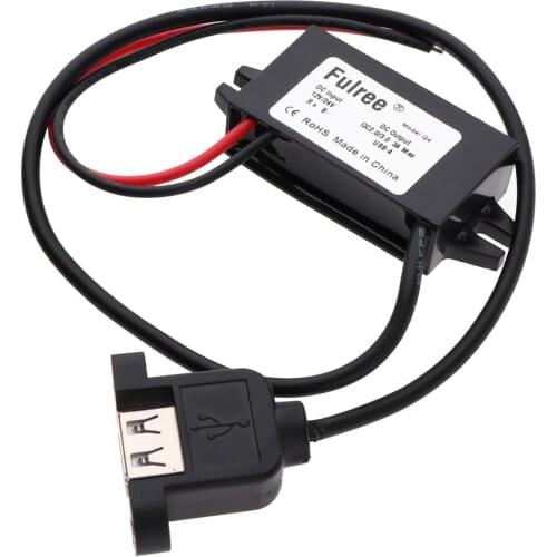 DC 8-40V to 5V 3A Power Supply Module Volt Inverter Board with USB Adapter Connector Waterproof & Mounting Holes