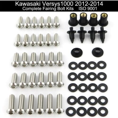 Fit For Kawasaki Versys 1000 2012 2013 2014 Complete Full Fairing Bolts kit Cover Bolts Screws Nuts Clips Stainless Steel