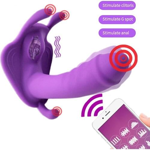 Wear Dildo Butterfly Vibrator Sex Toys for Couple Orgasm Masturbator APP Wireless Remote Dildo Vibrators for Women Panties