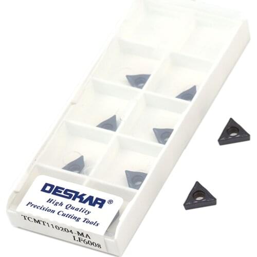 TCMT110204-MA LF6008 Inner Hole Turning Tools TCMT110208-MA LF6008 Wear-Resistant Cutter Carbide Inserts CNC Lathe Cutting Tools