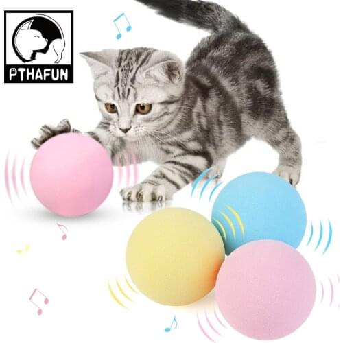 Cat Toys Smart Pet Cats Interactive Ball Kitten Sounding Ball Toy Catnip Ball Toys with Animal Squeaks Cat Kitty Supplies
