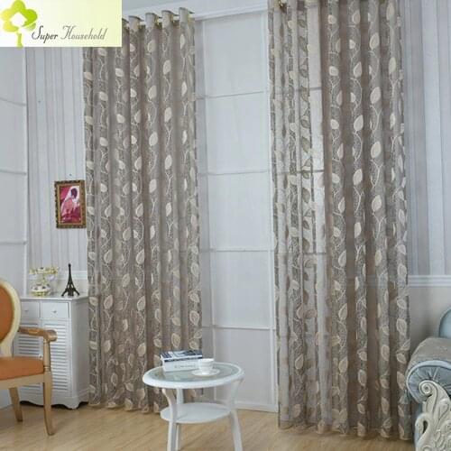 Beautiful Curtain Rustic Leaf Tulle Curtains For Living Room The Bedroom Window Curtain Kitchen Drapes Roman Curtains Blinds