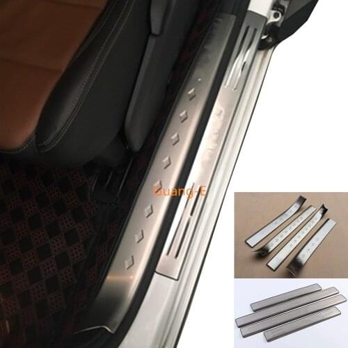 Car Door Cover Internal Inner Trim Outside Threshold Inside Pedal External 4pcs For Volkswagen VW Sharan 2016 2017 2018 2019