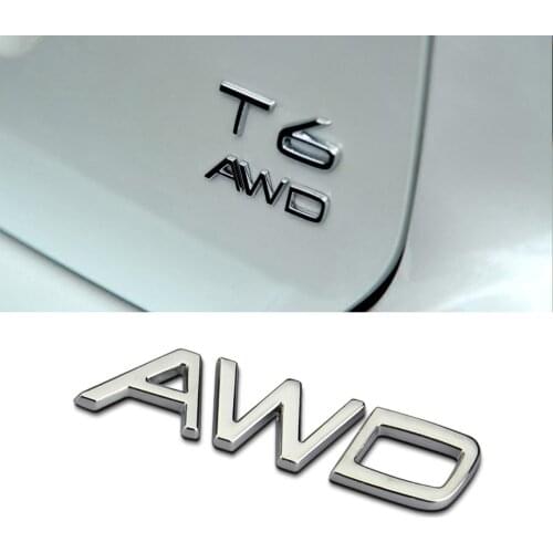 3D Metal Sticker Car AWD T6 T5 for Volvo XC70 XC90 XC60 S60 S70 S80 S90 V60 V40 Car Side Fender Rear Trunk Emblem Logo Sticker