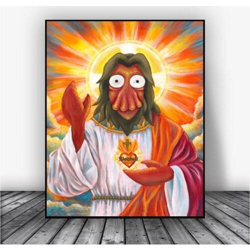 Futuramaes Zoidberges Jesuses Canvas Prints Wall Art Picture Modular Paintings For Living Room Poster On The Wall Home Decor