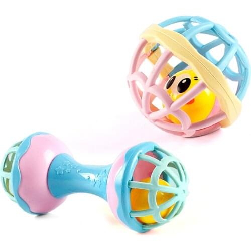 0-12 Months Soft glue Teether Fitness rattle Educational Toys Baby Rattles Toys Newborn Hand Bells Teether Baby Toys