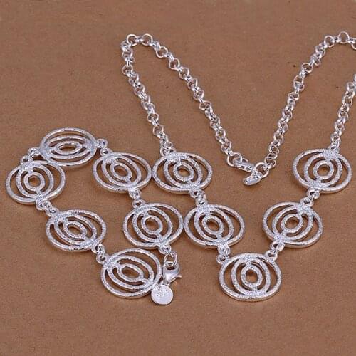 S016 Wholesale Free Shipping Silver Fine Jewelry Sets,925-Sterling-Silver Charms Fashion Lattern /aijaizqa Aubajlia