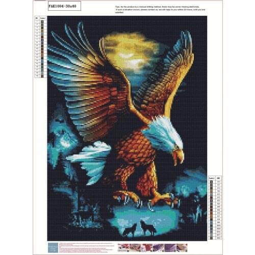 Eagle New Full cartoon diamond painting Diamond Embroidery Christmas Cross Stitch Wall Christmas Decor Painting