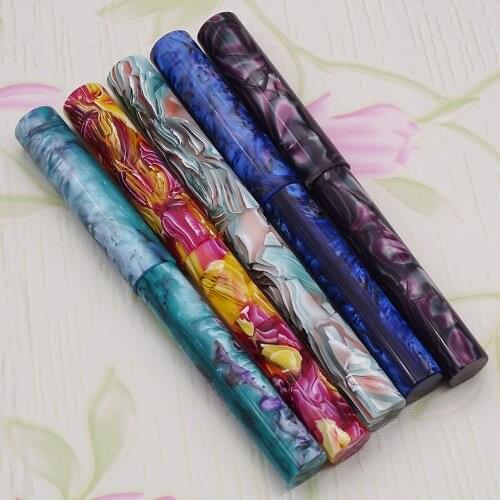 LIY (Live In You) SHIYOU Resin Fountain Pen Acetate Fiber Schmidt Fine Nib Awesome Writing Ink Pen Set Gift Business Collection