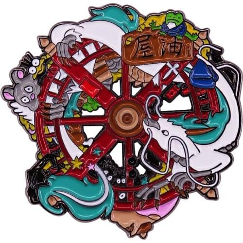 PF889 Japanese Anime Comics Icons Enlighten White Dragon Enamel Pin Badge Cartoons Collar Lapel Jewelry Friends Birthday Gifts