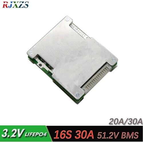 16S 30A LiFePO4 BMS/PCM/PCB battery protection board for 16 Packs 18650 Battery Cell w/ Balance w/Temp